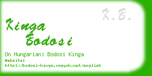 kinga bodosi business card